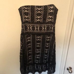 Strapless black dress